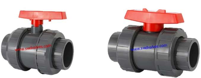 High Quality Plastic PVC Double Union Ball Valve Check Valve Factory Supply