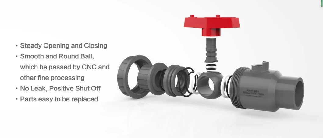 PVC/CPVC True Union Ball Valve CE Certificated ASTM/Bsp Standard Plastic Pipe Fittings