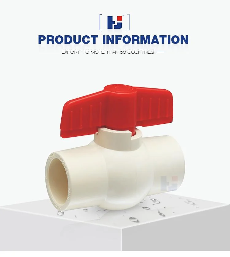 Top Supplier ASTM D2846 Plastic PVC Ball Valve Hot Water CPVC Valve